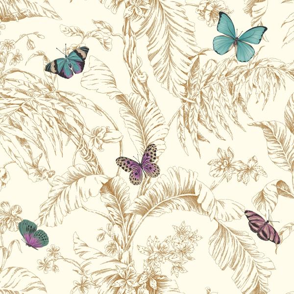 Sample - W4234-413 | Kravet Design, Brown Toile - Kravet Design Wallpaper - W4234.413.0