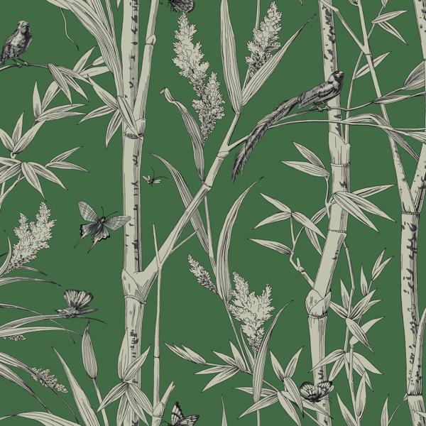 Sample - W4238-31 | Kravet Design, Green Toile - Kravet Design Wallpaper - W4238.31.0