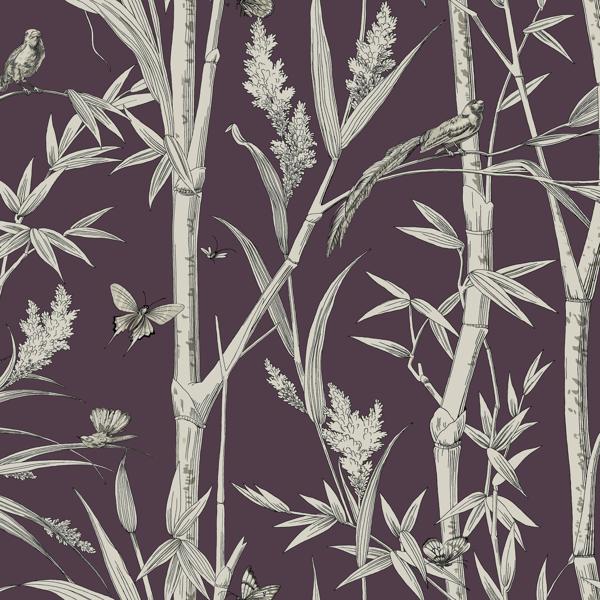 Sample - W4238-910 | Kravet Design, Purple Toile - Kravet Design Wallpaper - W4238.910.0