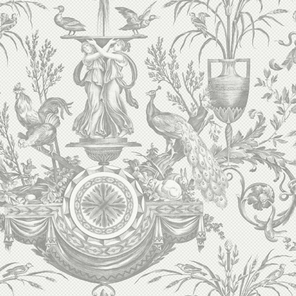Sample - W4239-11 | Kravet Design, Grey Toile - Kravet Design Wallpaper - W4239.11.0