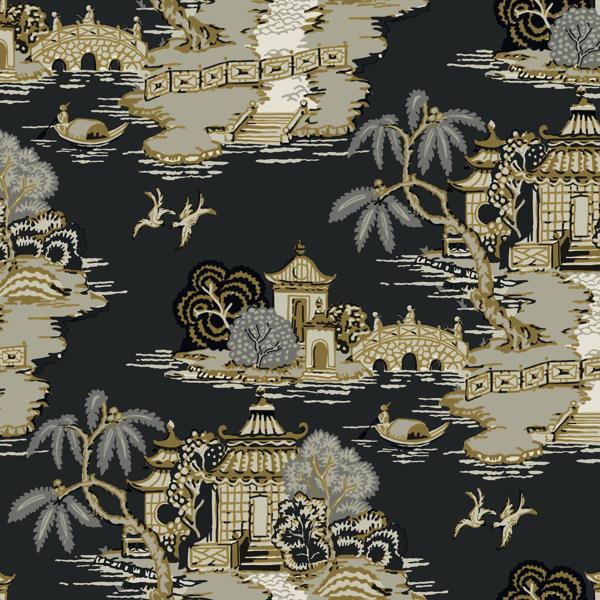 Sample - W4247-84 | Kravet Design, Brown Toile - Kravet Design Wallpaper - W4247.84.0