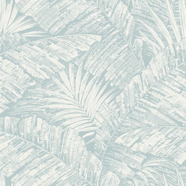 Purchase W4249-15 Kravet Design, Blue Tropical - Kravet Design Wallpaper - W4249.15.0