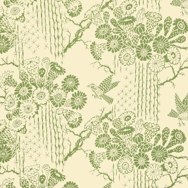 Sample - W4259-31 | Saguaro Wp, Green Botanical - Kravet Couture Wallpaper - W4259.31.0