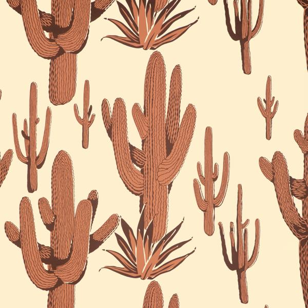 Purchase W4260-124 Cacti Land Wp, Orange Botanical - Kravet Couture Wallpaper - W4260.124.0