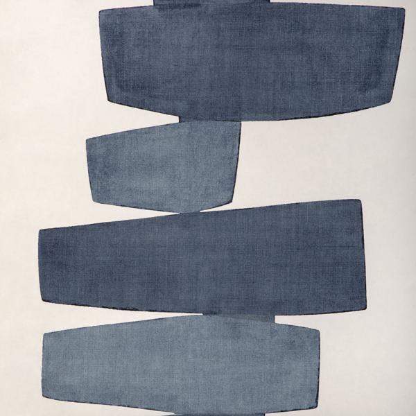 Sample - W4266-50 | Stacked Wp, Blue Abstract - Kravet Couture Wallpaper - W4266.50.0
