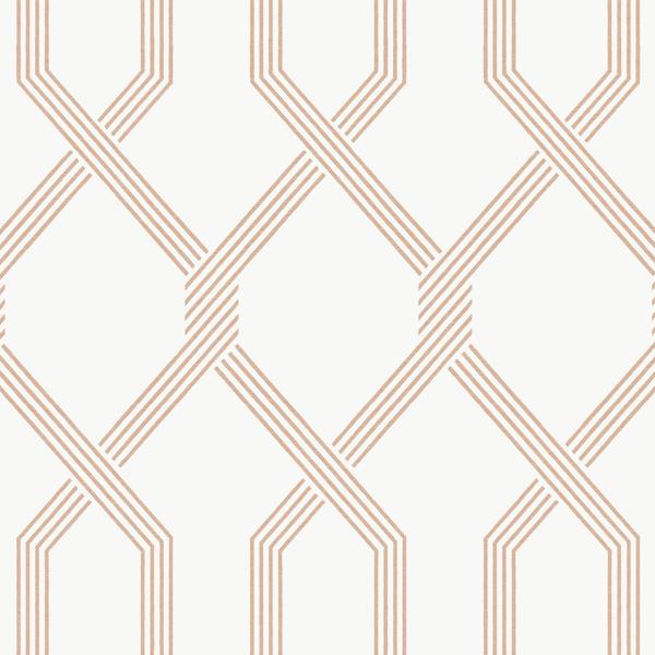 Sample - W4279-12 | Kravet Design, Beige Trellis - Kravet Design Wallpaper - W4279.12.0