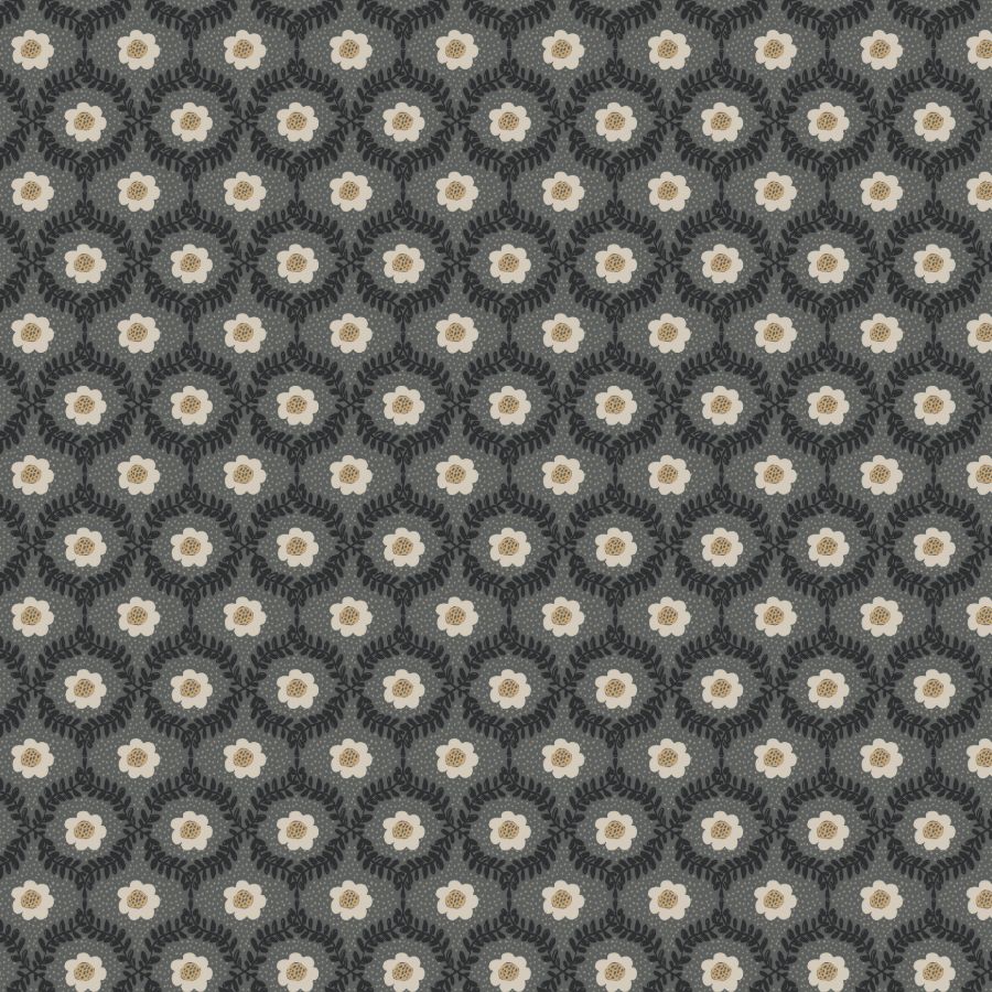 Sample - W4292-84 | Kravet Design, Gold Floral - Kravet Design Wallpaper - W4292.84.0