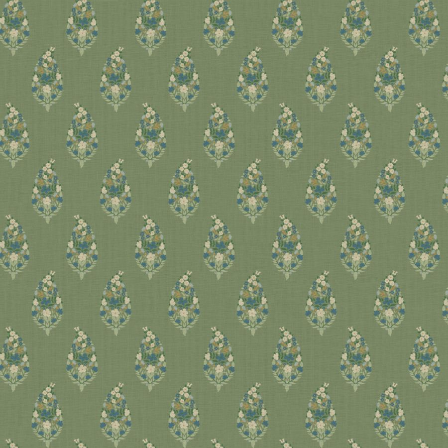 Sample - W4294-35 | Kravet Design, Blue Paisley - Kravet Design Wallpaper - W4294.35.0