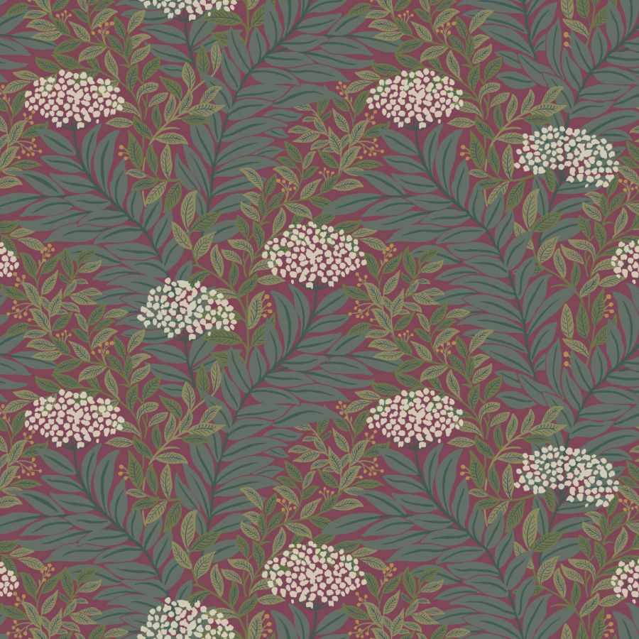 Sample - W4297-319 | Kravet Design, Green Botanical - Kravet Design Wallpaper - W4297.319.0