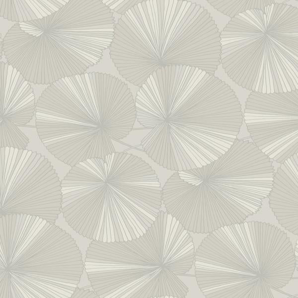 Sample - W4304-11 | Kravet Design, Grey Botanical - Kravet Design Wallpaper - W4304.11.0