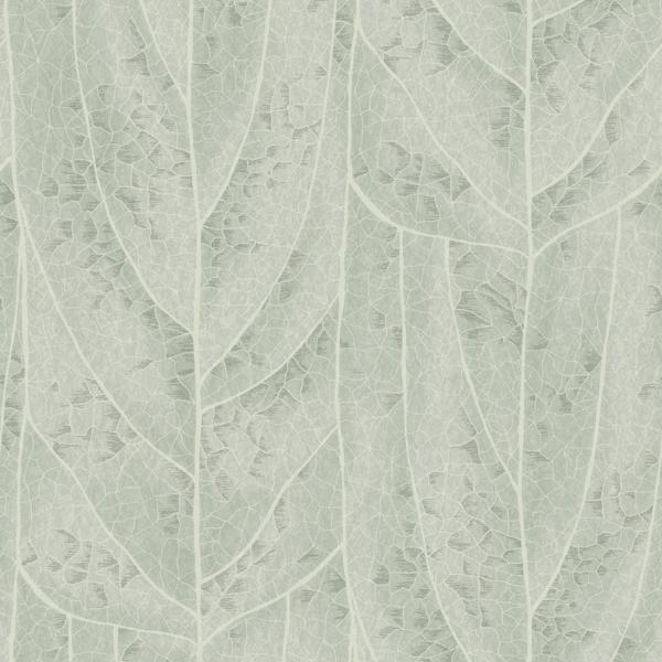 Sample - W4308-135 | Kravet Design, Green Botanical - Kravet Design Wallpaper - W4308.135.0