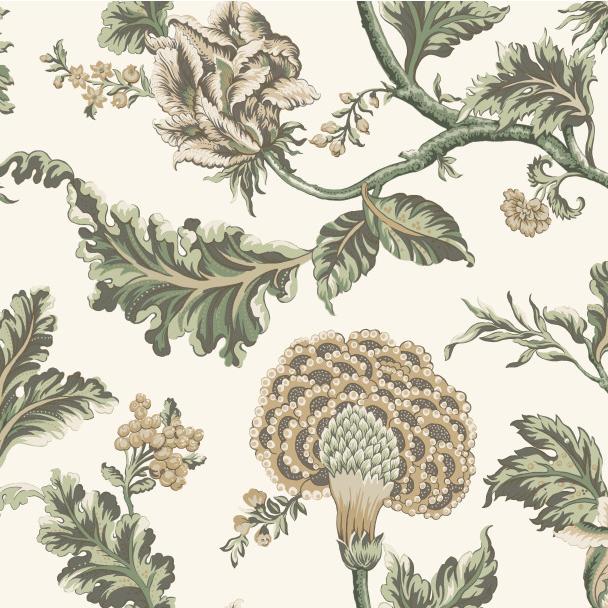 Purchase W4406-30 Kravet Design, Green Floral - Kravet Design Wallpaper - W4406.30.0