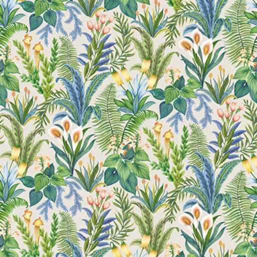 Purchase Sample - W7812-03 Rhapsody Calla Lily Azure. Osborne & Little Wallpaper
