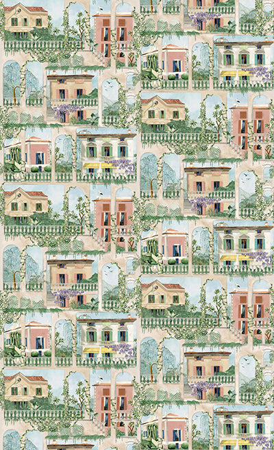 Purchase Pattern# W7813-01 pattern name & colorRhapsody Villa Como Terracotta. Osborne & Little Wallpaper