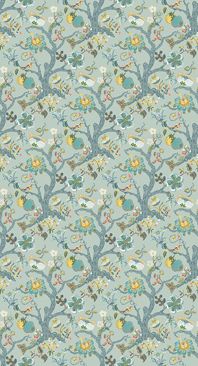 Purchase Item# W7818-03 pattern name & colorRhapsody Puzzlewood Duck Egg. Osborne & Little Wallpaper
