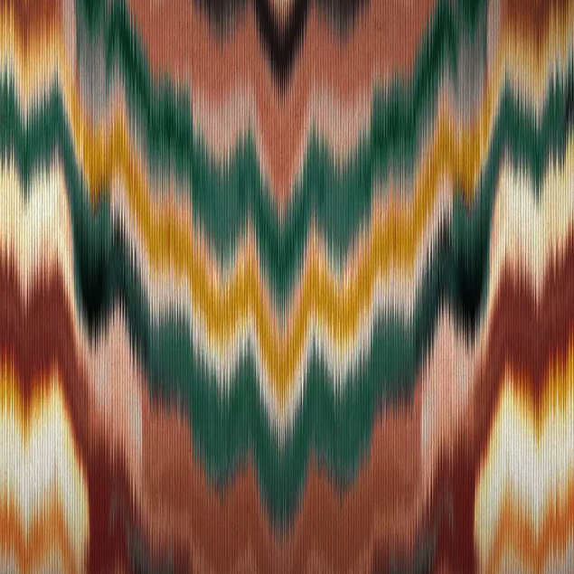 Purchase Pattern number W7850-02 pattern name & color Irisa Terracotta/Teal Non-Woven. Osborne & Little  Wallpaper