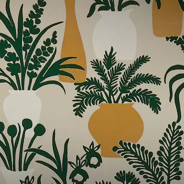 Purchase Pattern W7854-01 pattern name & color Irisa Amphora Emerald/Gold Osborne & Little Wallpaper