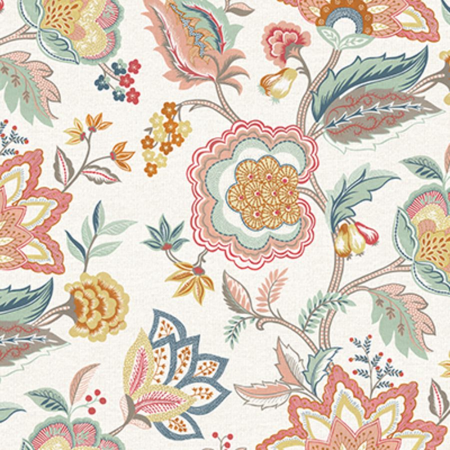 Purchase W7905-01 | Byzance Samode Terracotta/Airforce - Osborne & Little Wallpaper