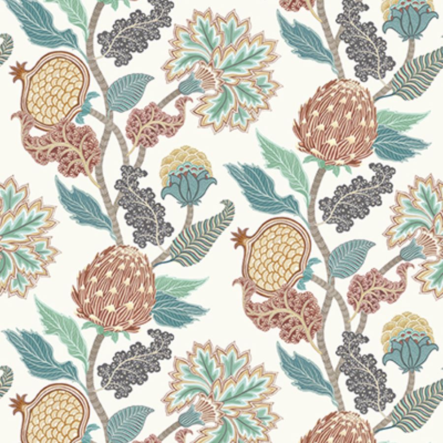 Purchase W8034-04 | Ananda Cynara Chestnut/Eucalyptus - Osborne & Little Wallpaper