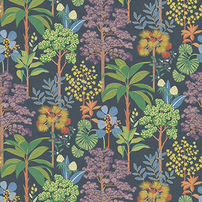 Purchase W8125-01 | Belvedere Arboreta Midnight/Multi - Osborne & Little Wallpaper