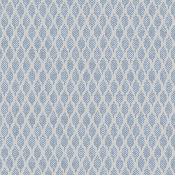 Sample - Wdr1009-Wt | Elin, Blue Botanical - Winfield Thybony Wallpaper - Wdr1009.Wt.0