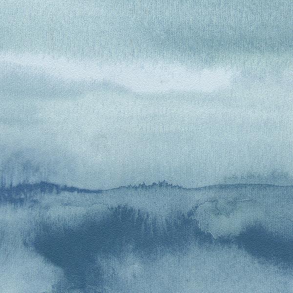 Sample - Wdw2172P-Wt | Shoreline, Blue Abstract - Winfield Thybony Wallpaper - Wdw2172P.Wt.0