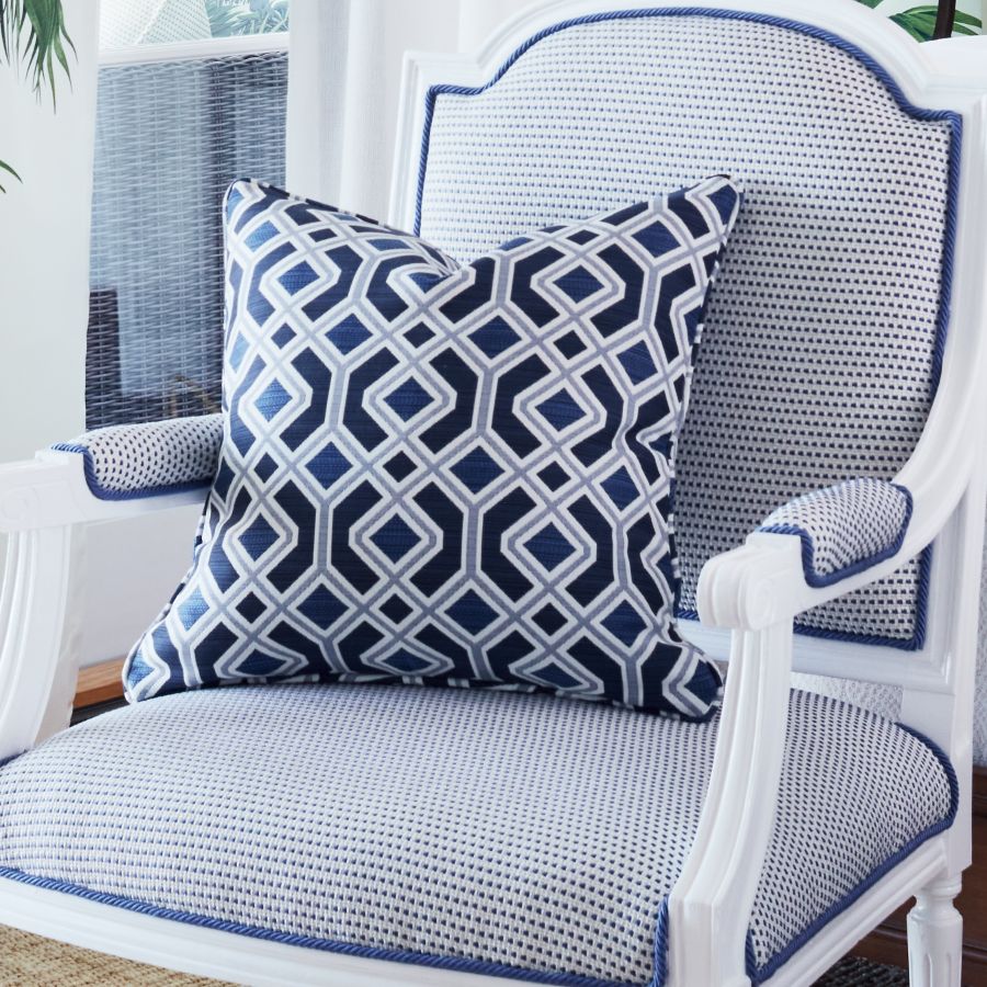 Purchase WROAKPILL0001 Oak Bluff Outdoor, Indigo - Scalamandre Pillows