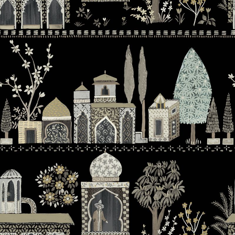Purchase Wtk20108.Wt.0 Medina, Black Architectural - Winfield Thybony Wallpaper