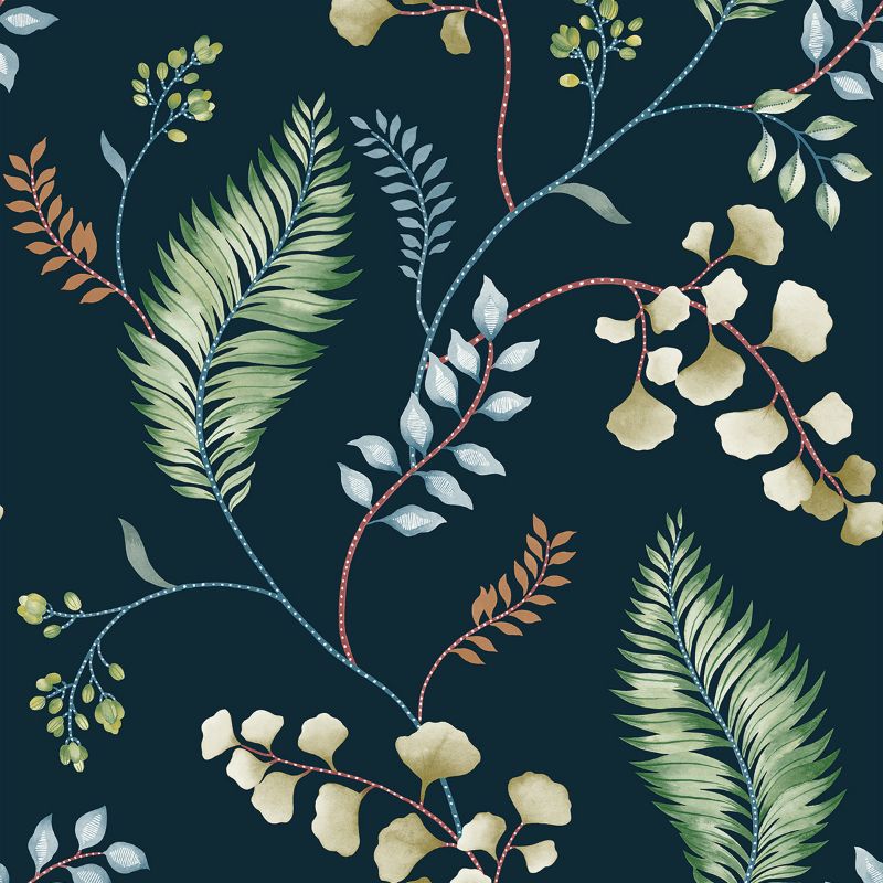 Sample - Wtk20312.Wt.0 | El Monte, Blue Botanical - Winfield Thybony Wallpaper