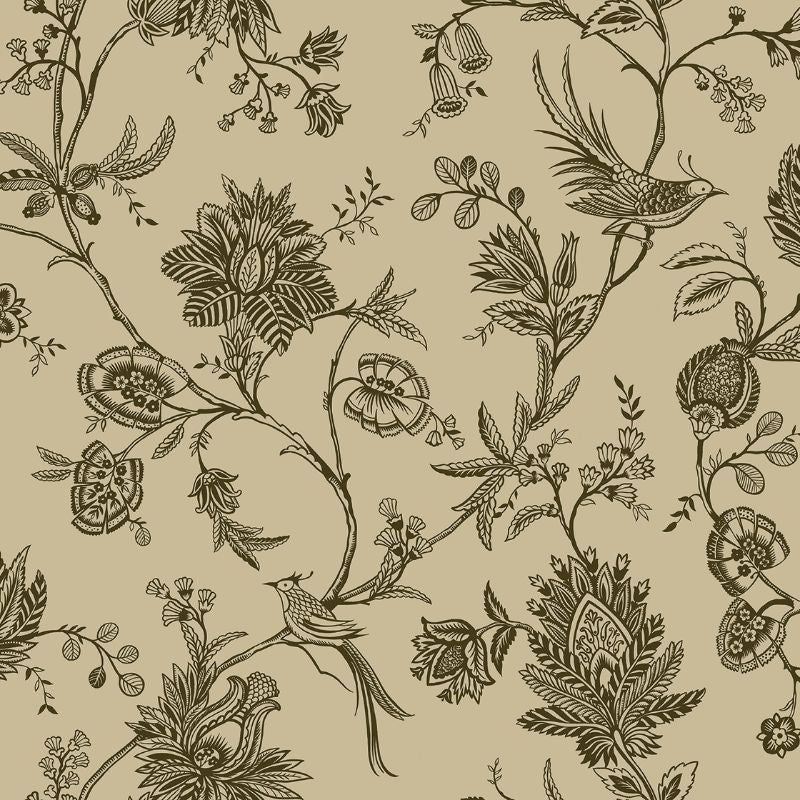 Sample - Wtk20506.Wt.0 | Maloney, Brown Jacobean - Winfield Thybony Wallpaper