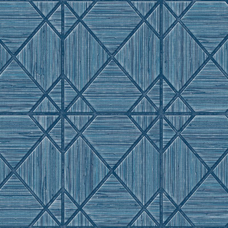 Sample - Wtk20602.Wt.0 | Midway Ave, Blue Geometric - Winfield Thybony Wallpaper