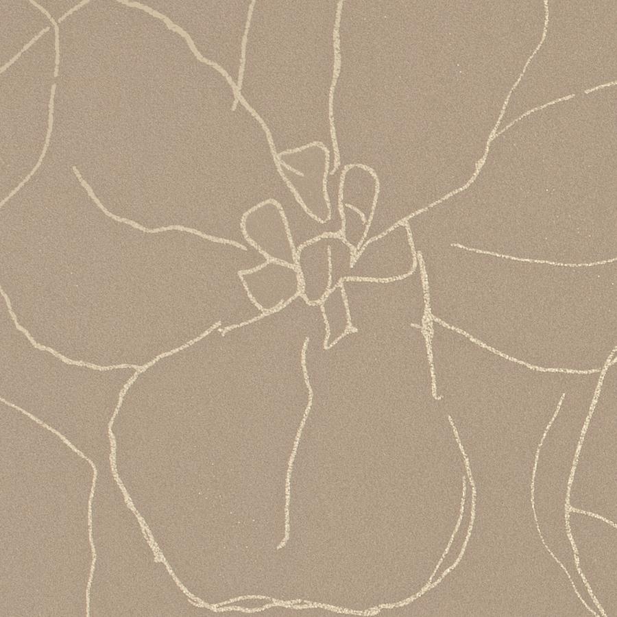 Sample - Wtn1006P-Wt | Garden, Brown Floral - Winfield Thybony Wallpaper - Wtn1006P.Wt.0