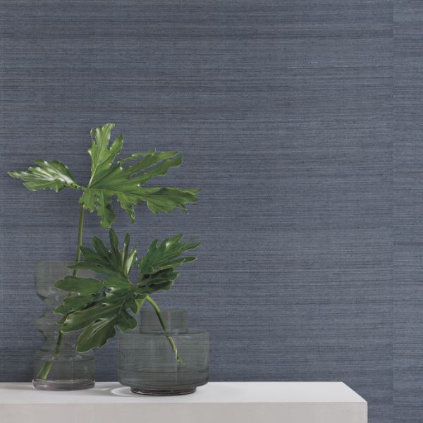Purchase Ygl7064 | Natural Palette Resource, Horizon Abaca Indigo - Ronald Redding Wallpaper
