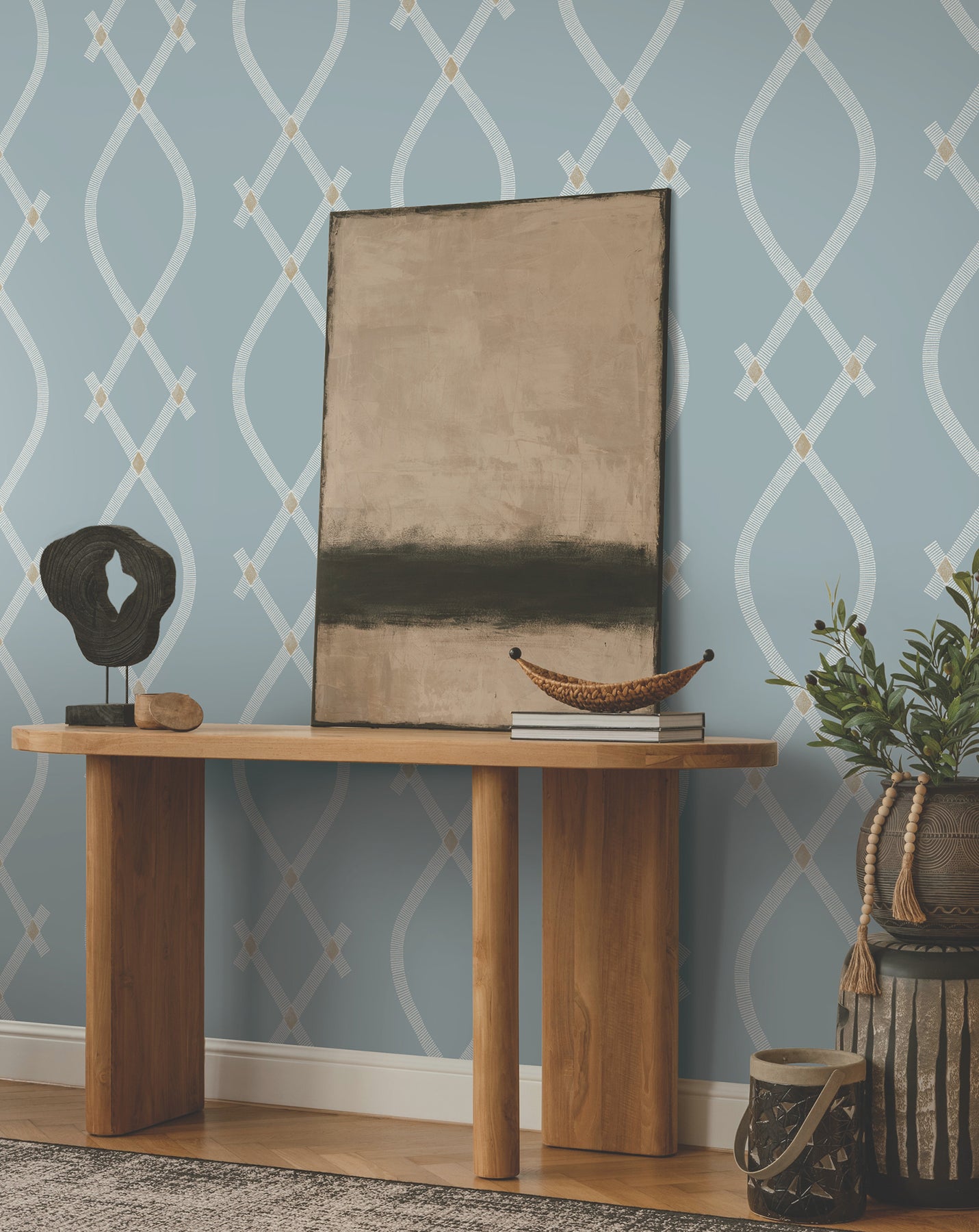 Purchase Za8035 | Tea Garden Ii, Ellena Blue - Ronald Redding Wallpaper