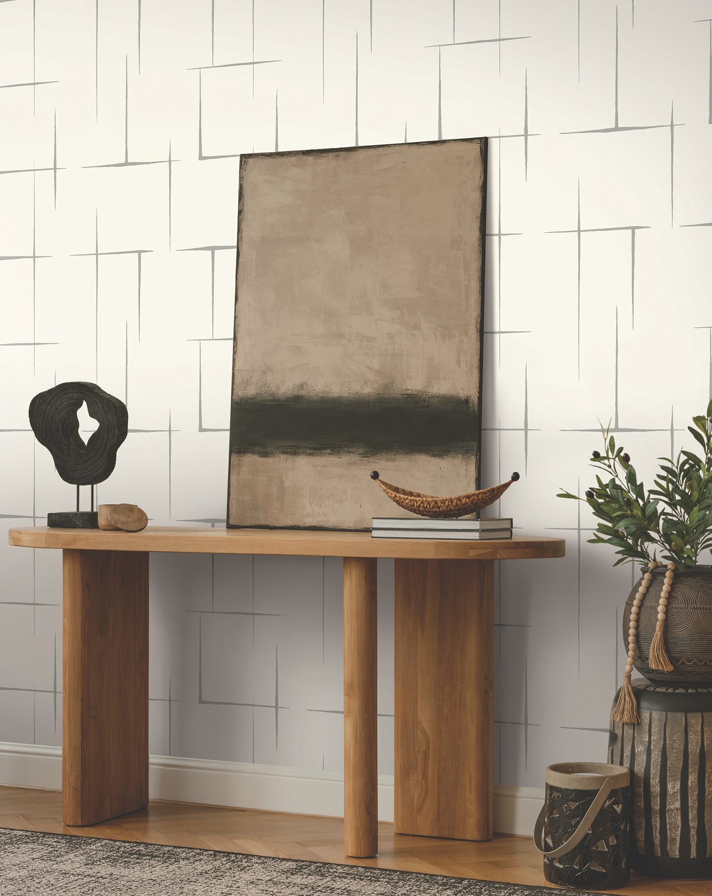 Purchase Za8055 | Tea Garden Ii, Malia Grey & White - Ronald Redding Wallpaper
