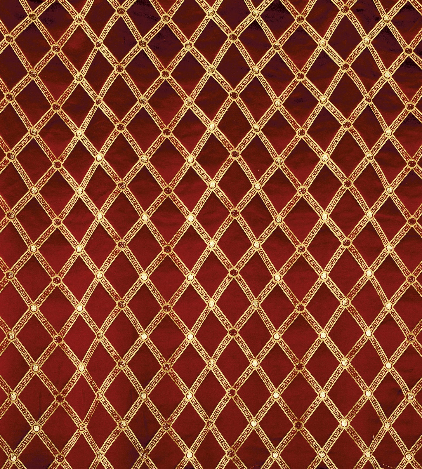 Purchase Old World Weavers Fabric Pattern# ZA 2128REAL, Reale Diamond Cherry Gold 1