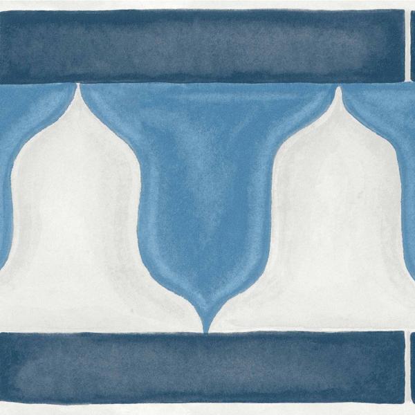 Sample 113-12036 Zellige Border China Blue and White by Cole and Son