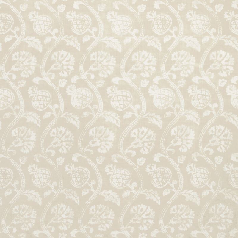 Sample AMBALLA.16.0 Amballa White Botanical Kravet Basics Fabric