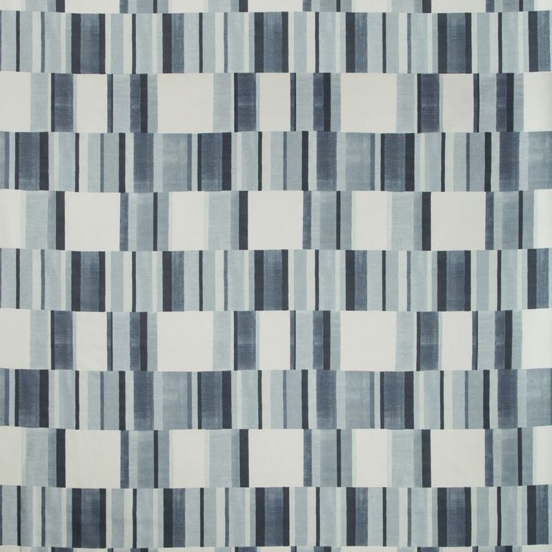 Sample BLOCKSTACK.15.0 Blockstack Chambray Slate Multipurpose Geometric Fabric by Kravet Basics