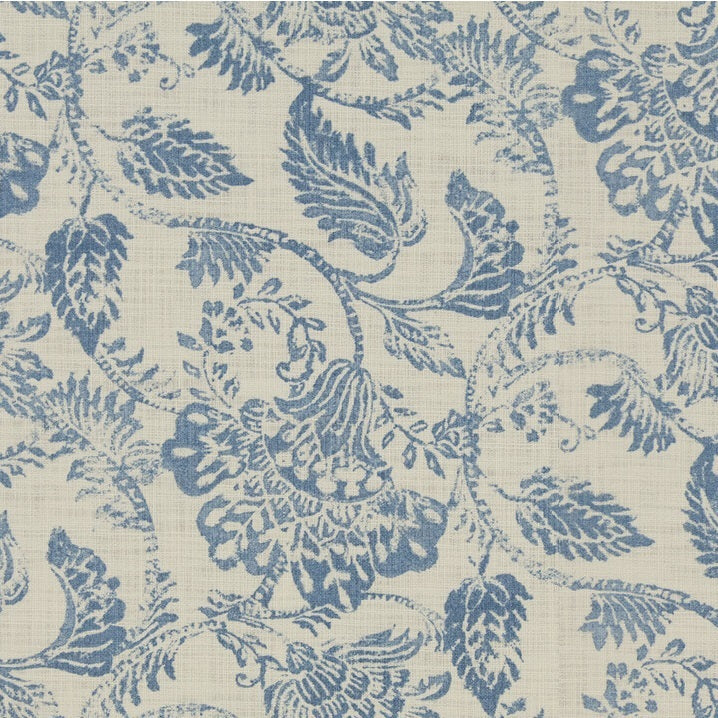 Sample CATANIA.1615.0 Light Blue Multipurpose Botanical Foliage Fabric by Kravet Basics