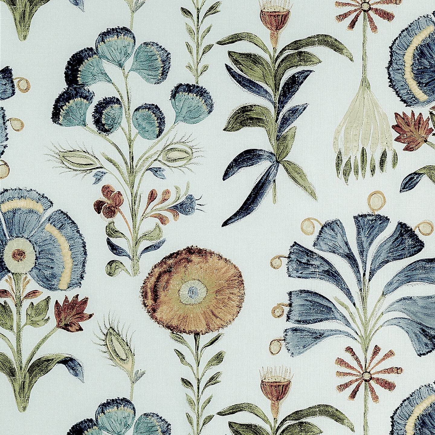 Purchase Phillip Jeffries Wallpaper - 40404, Posy - Bluebell Waltz On Canvas Linen