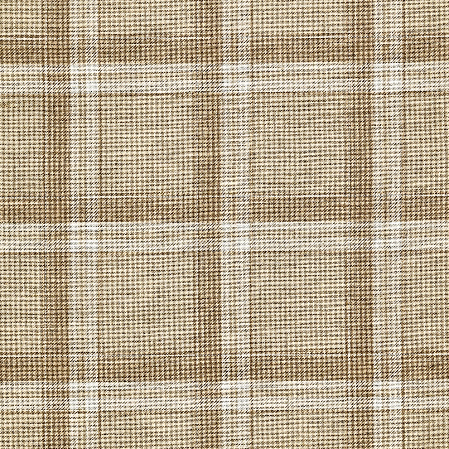 Purchase Phillip Jeffries Wallpaper - 10729, Prairie Plaid - White On Camel