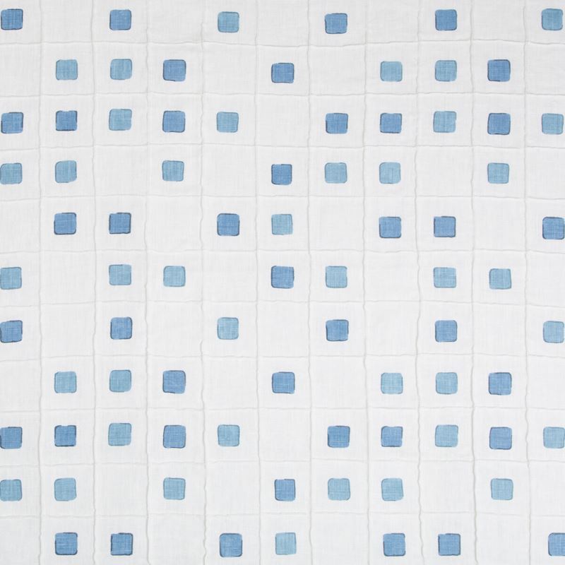 Sample GRIDWORK.5.0 Gridwork Ocean White Multipurpose Geometric Fabric by Kravet Basics