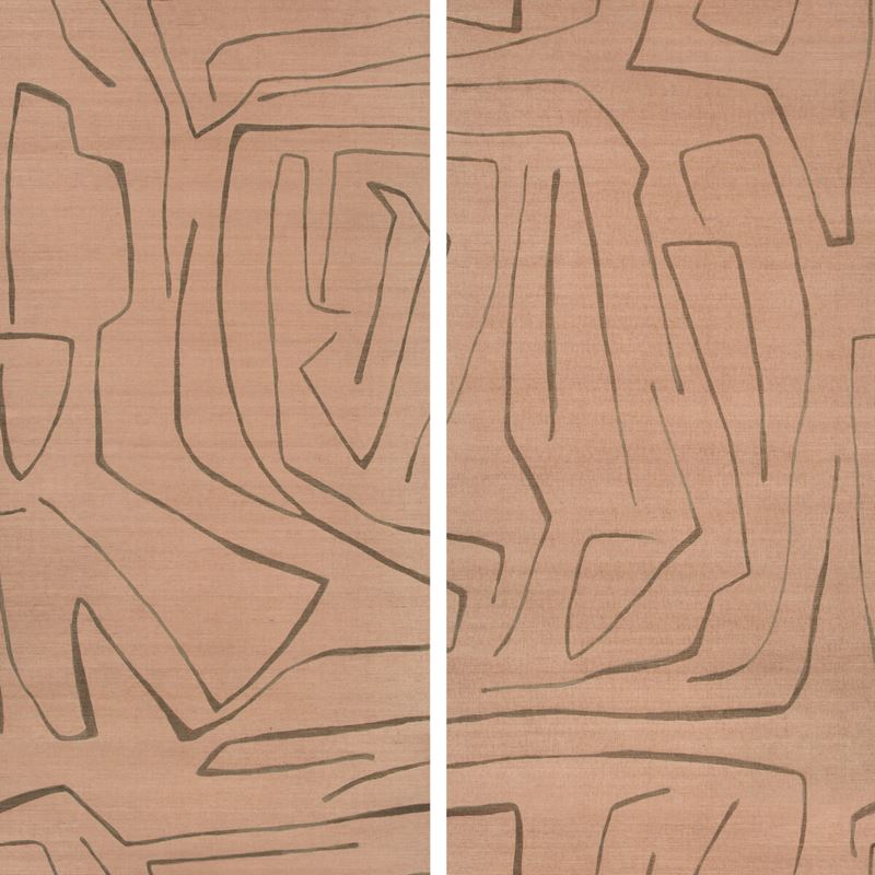 Sample GWP-3720.711.0 Graffito Ii Pink Geometric Lee Jofa Modern Wallpaper