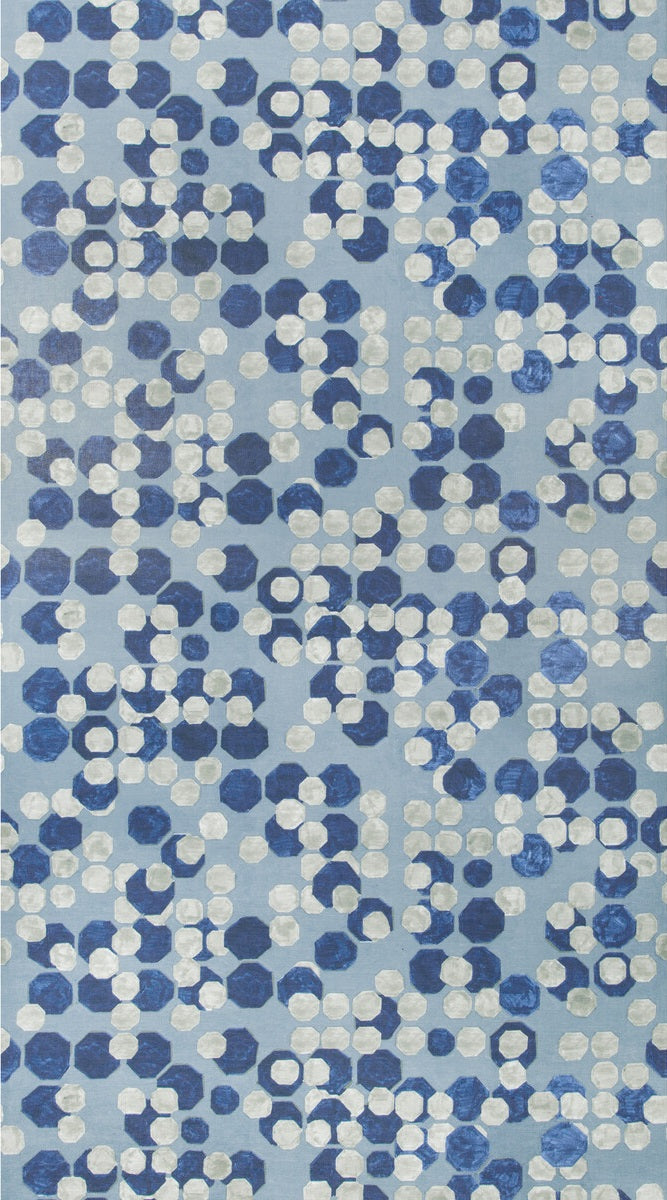 Sample GWP-3724.505.0 Hex Paper Blue Geometric Lee Jofa Modern Wallpaper