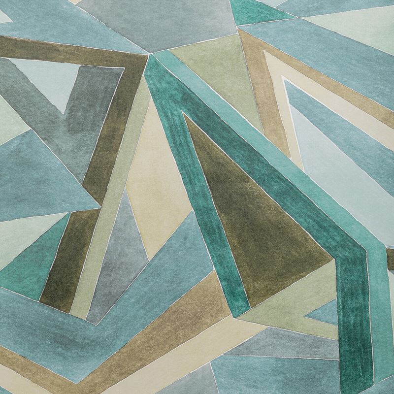Sample GWP-3727.635.0 Roulade Paper, Aqua/Dune by Lee Jofa Modern Wallpaper