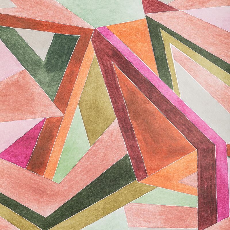Sample GWP-3727.73.0 Roulade Paper, Rose/Leaf by Lee Jofa Modern Wallpaper