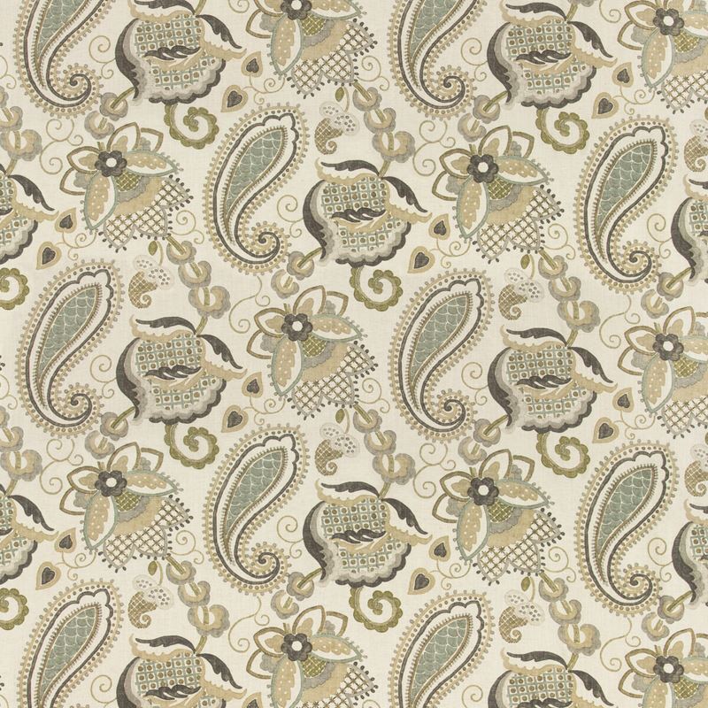 Sample INFUSION.316.0 Kravet Basics Neutral Paisley Kravet Basics Fabric