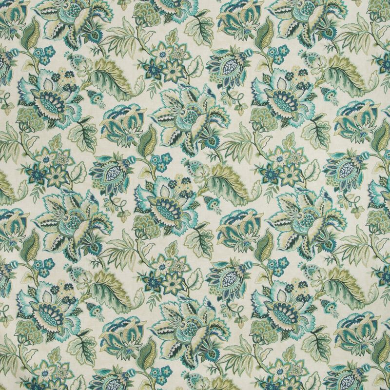 Sample KIHEI.513.0 Green Multipurpose Botanical Foliage Fabric by Kravet Basics
