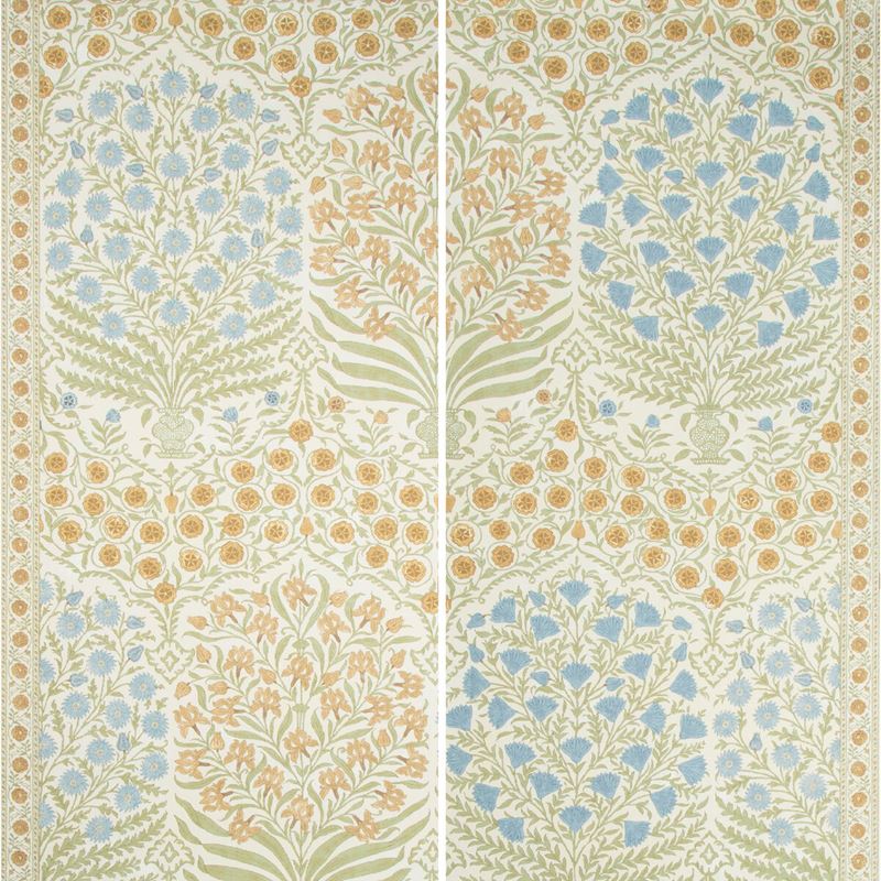 Sample P2017100.540.0 Sameera Paper, Sapphire Gold by Lee Jofa Wallpaper